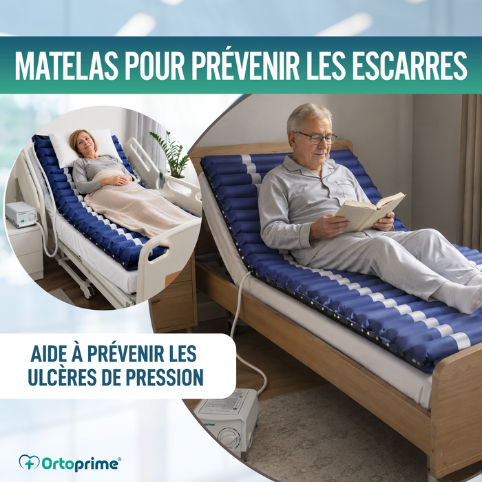 Matelas Anti-escarres à Air avec Compresseur Silence pour Lit