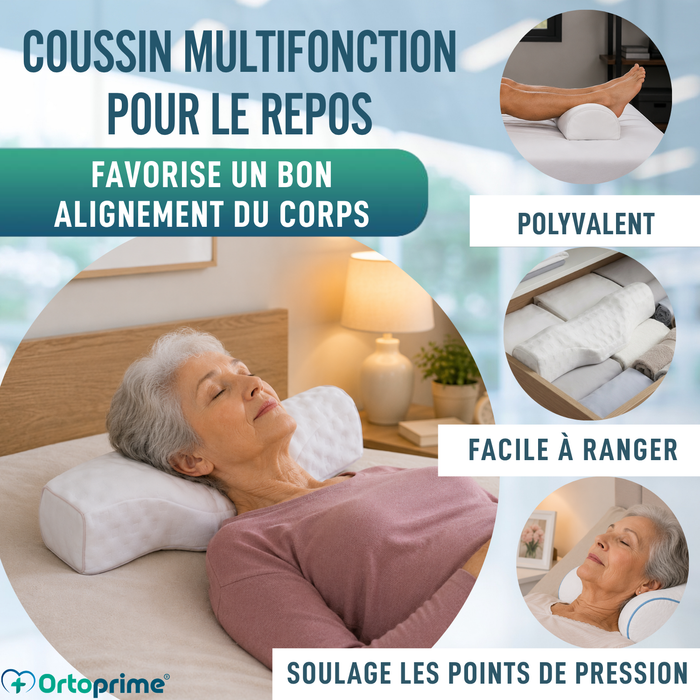 Oreiller Ergonomique Polyvalent | Cervical, Genoux et Pieds