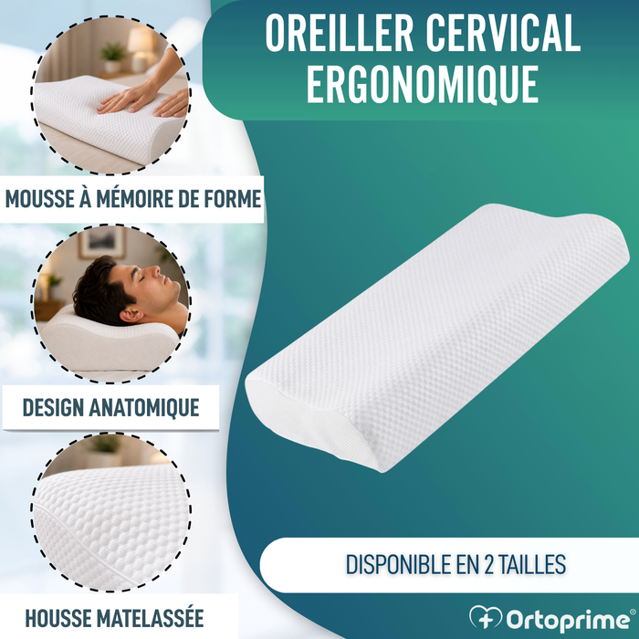 Coussin Cervical en Mousse à Mémoire de Forme | Soutien Efficace