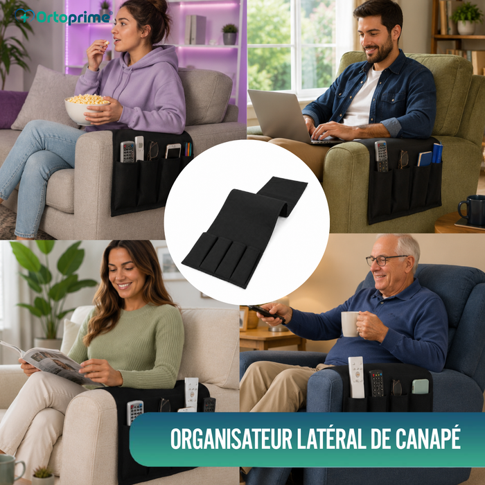 Organiseur d’Accoudoir 5 Poches | Antidérapant