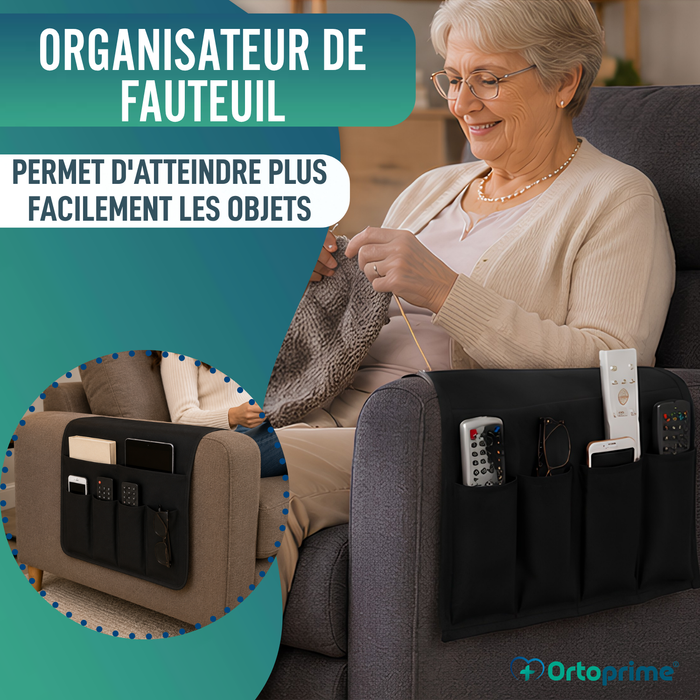 Organiseur d’Accoudoir 5 Poches | Antidérapant