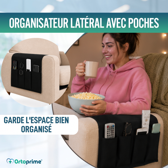 Organiseur d’Accoudoir 5 Poches | Antidérapant