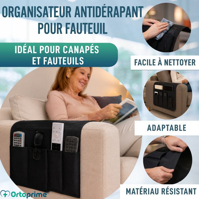 Organiseur d’Accoudoir 5 Poches | Antidérapant