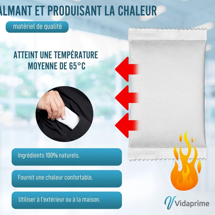 Patchs Chauffants Instantanés pour les Mains | Pack de 10 Unités