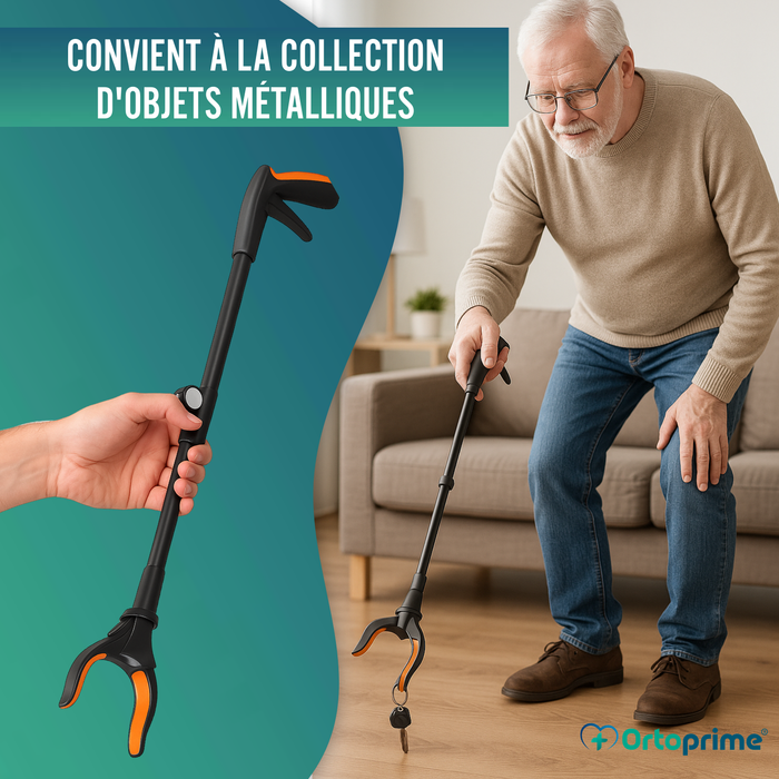 Pince Ramasse-Objets avec Aimant et LED | Pliable