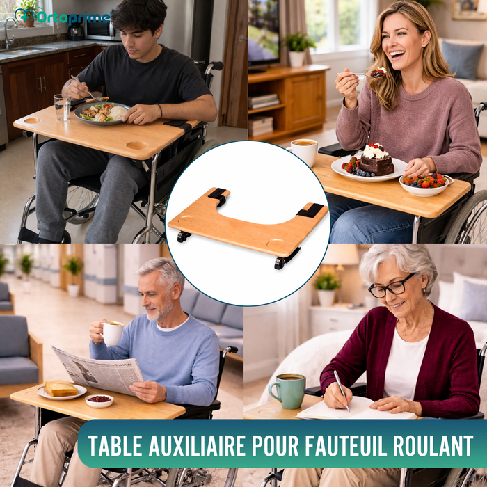 Tablette pour Fauteuil Roulant | Plateau Porte-Gobelet