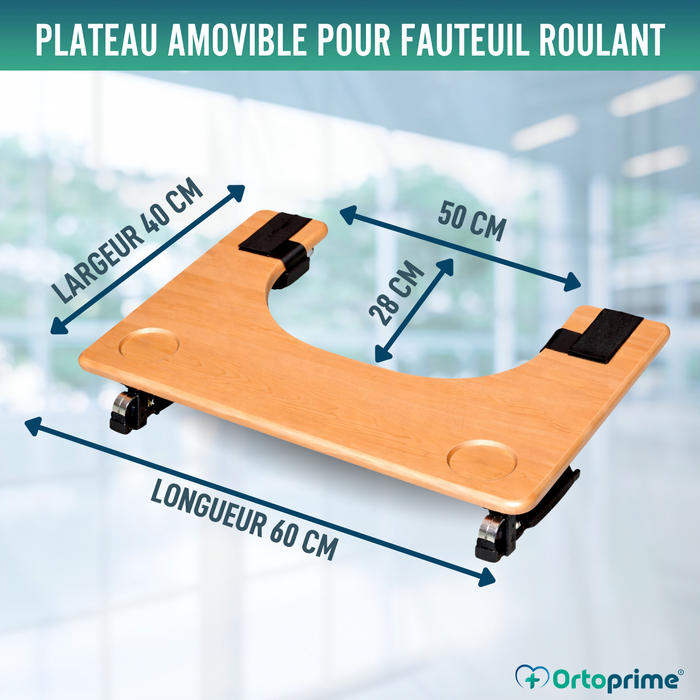 Tablette pour Fauteuil Roulant | Plateau Porte-Gobelet