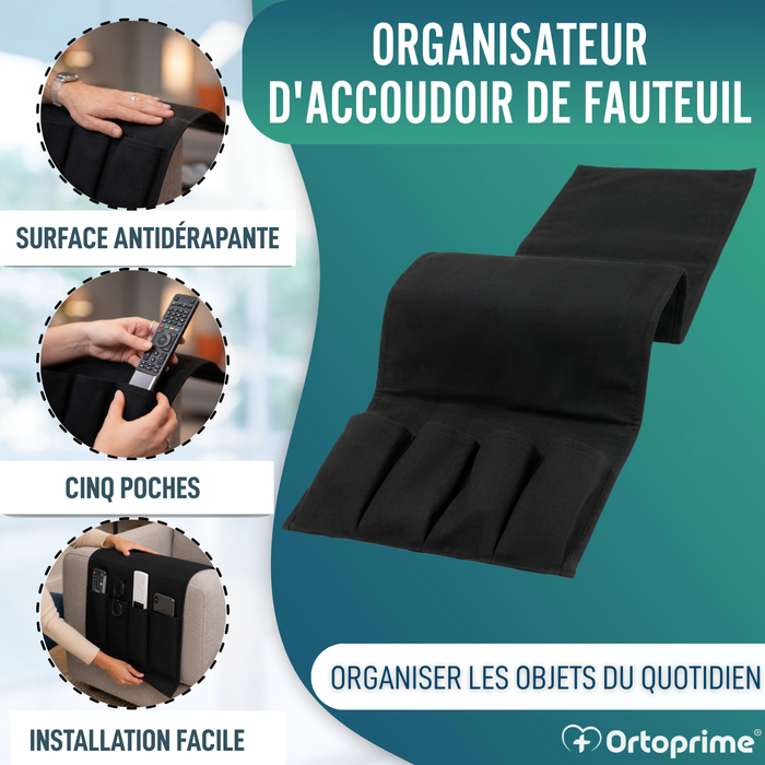 Organiseur d’Accoudoir 5 Poches | Antidérapant