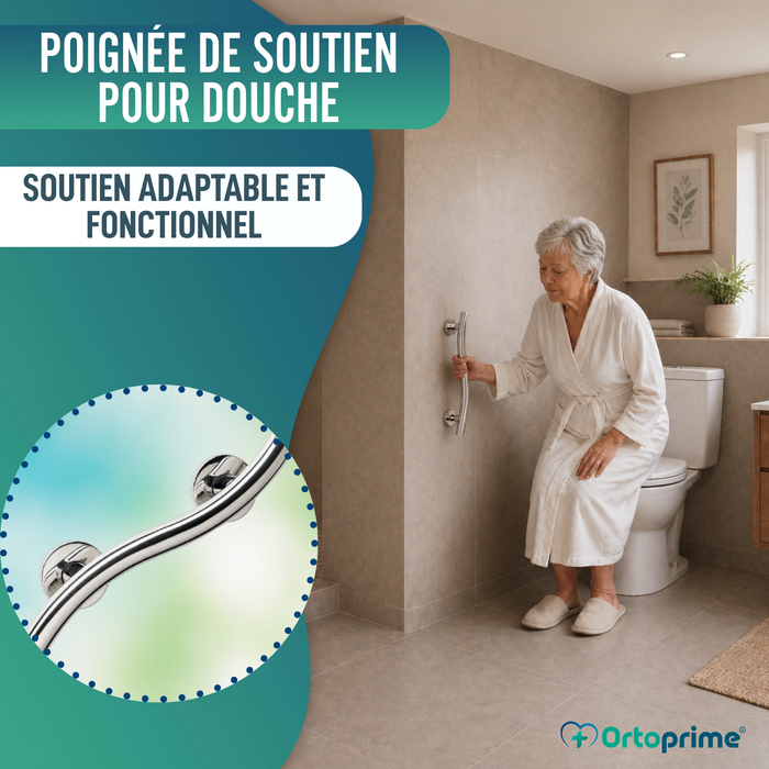 Barre d’Appui pour Salle de Bain en Acier Inox | 35 cm