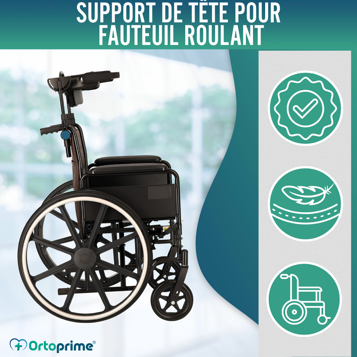 Appui-tête Réglable pour Fauteuil Roulant | 2 Modèles
