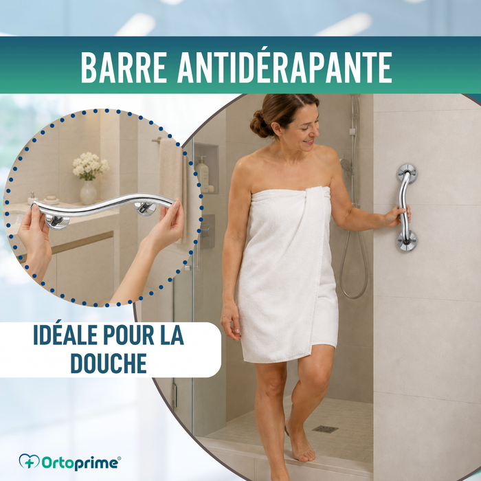 Barre d’Appui pour Salle de Bain en Acier Inox | 35 cm