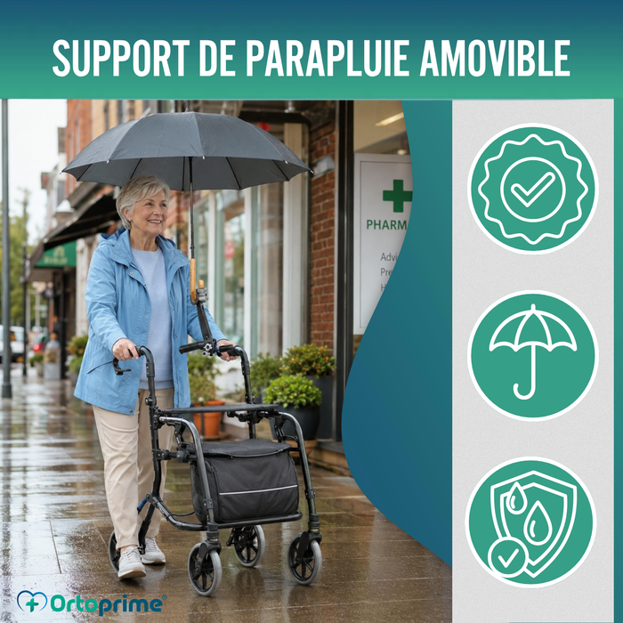 Porte-Parapluie Universel pour Fauteuils et Déambulateurs
