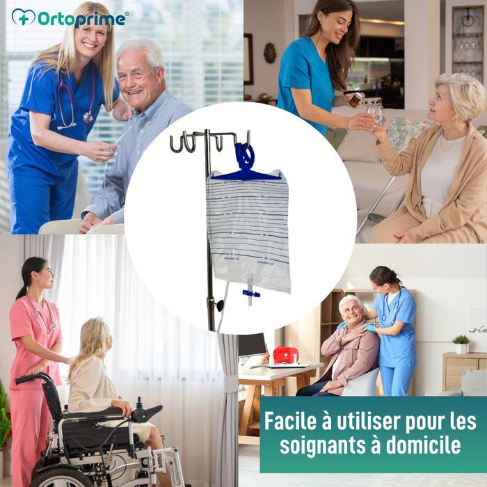Porte-Perfusion Hospitalier Portable Professionnel et Domestique