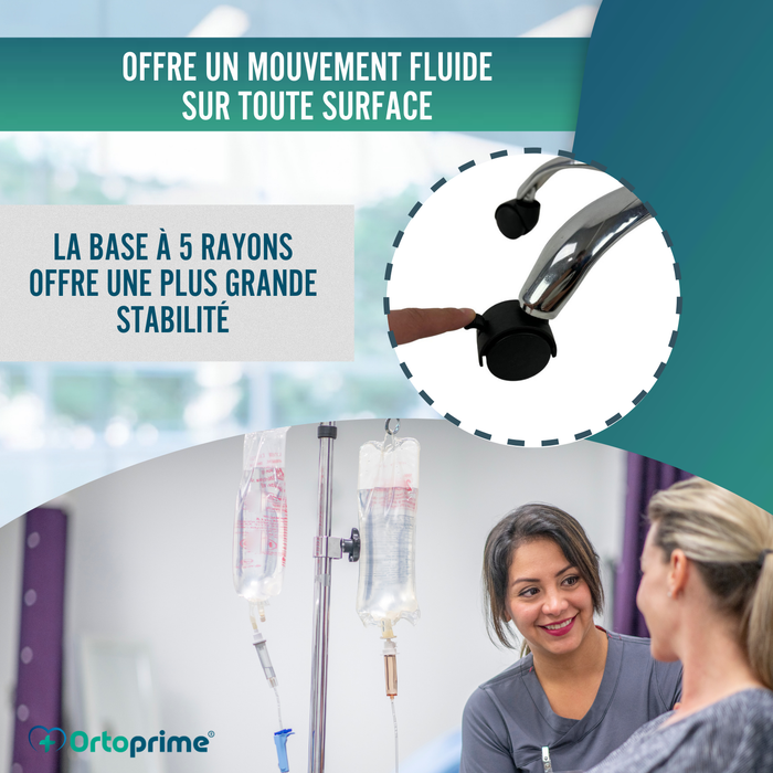 Porte-Perfusion Hospitalier Portable Professionnel et Domestique