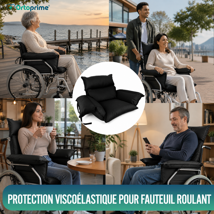 Protège-coussin anti-escarres pour fauteuil roulant et fauteuil relaxant