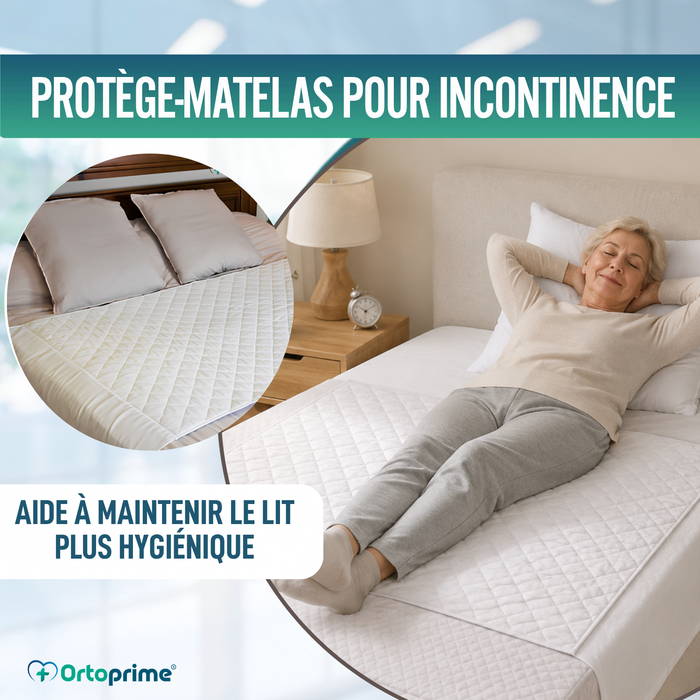 Protège-Matelas Absorbant Écologique Lavable pour Lit 90cm 3,15 Litres/m2