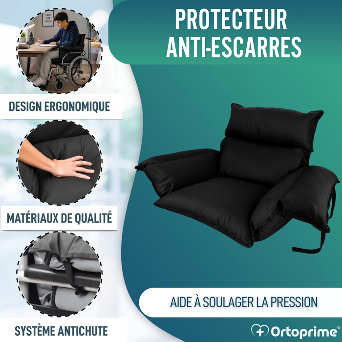 Protège-coussin anti-escarres pour fauteuil roulant et fauteuil relaxant