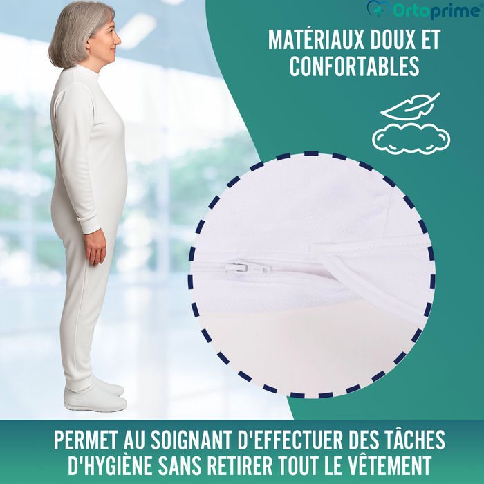Pyjama Anti-fuite Légère Manches Longues| Double zip Unisexe