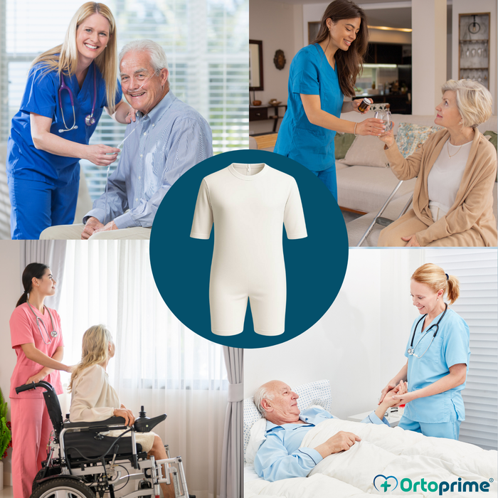 Pyjama Anti-Incontinence Manches Courtes Unisexe | Adultes