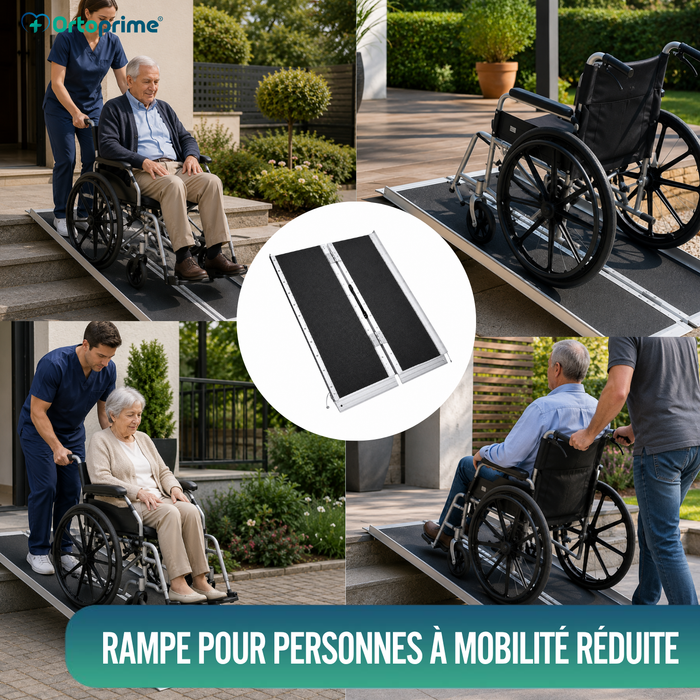 Rampe pour Fauteuil Roulant Pliable Salvaescaleras Portable