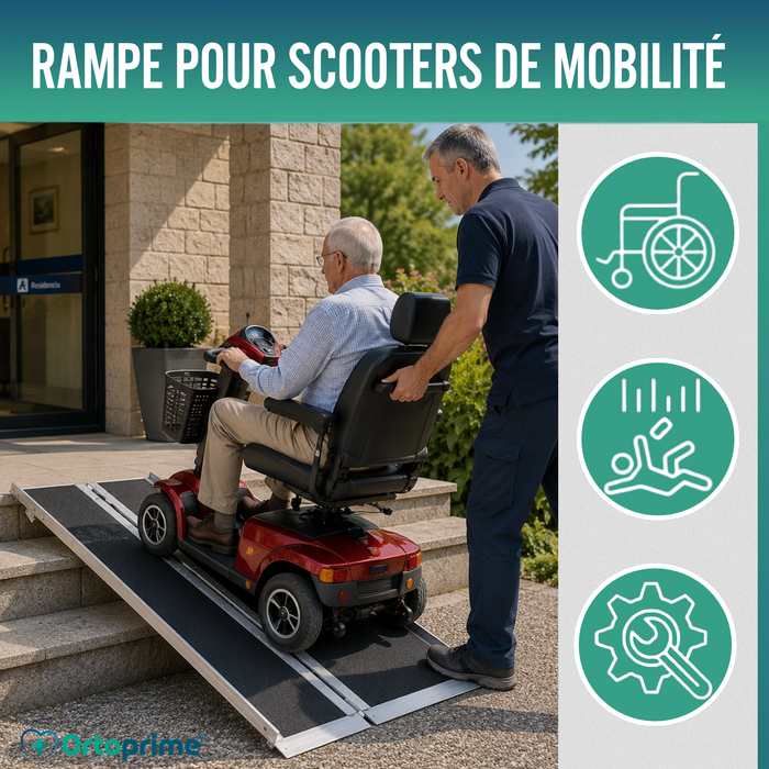 Rampe pour Fauteuil Roulant Pliable Salvaescaleras Portable