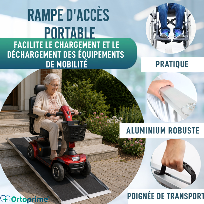 Rampe pour Fauteuil Roulant Pliable Salvaescaleras Portable