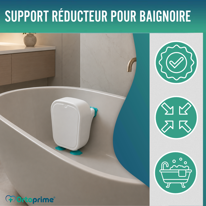 Support Réducteur pour Baignoire avec Ventouses | Adaptable
