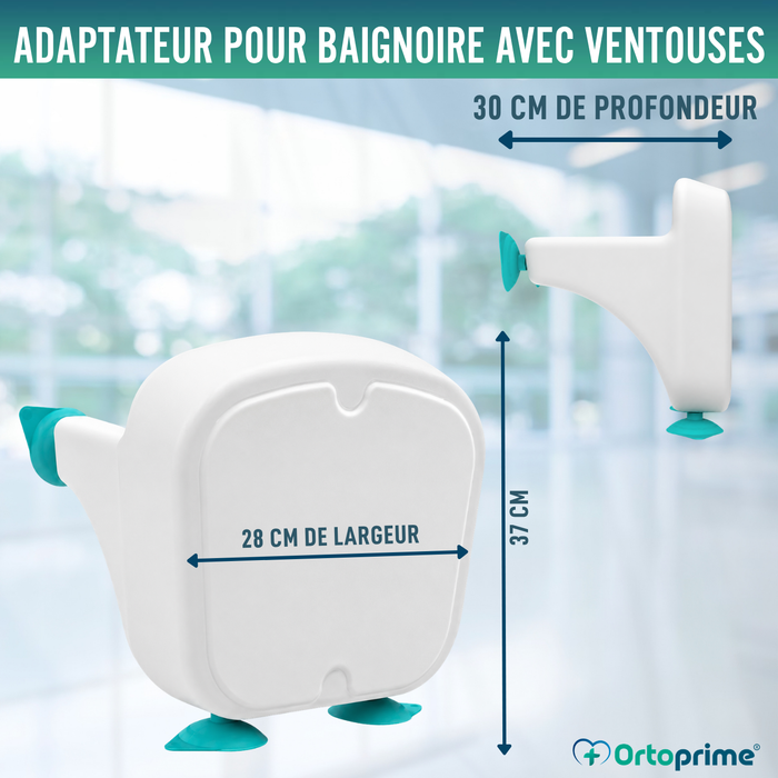 Support Réducteur pour Baignoire avec Ventouses | Adaptable