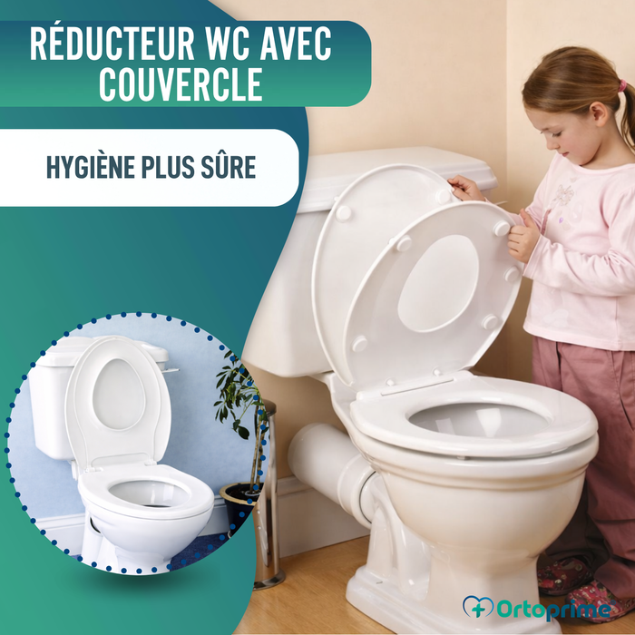Réducteur WC Enfant avec Couvercle | Adaptateur Toilettes