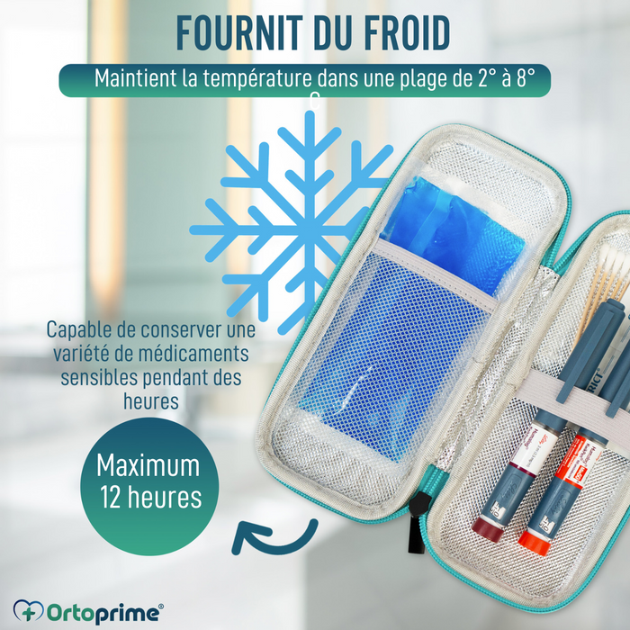 Étui pour Insuline avec Thermomètre | Frigo pour Diabétiques
