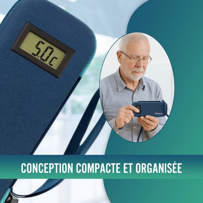 Étui pour Insuline avec Thermomètre | Frigo pour Diabétiques