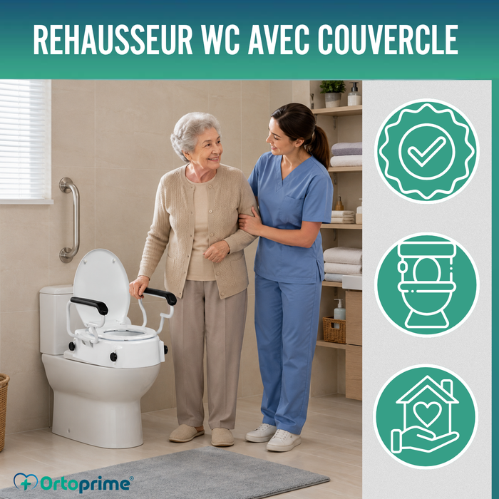 Rehausseur de WC Inclinable OrtoPrime Confort