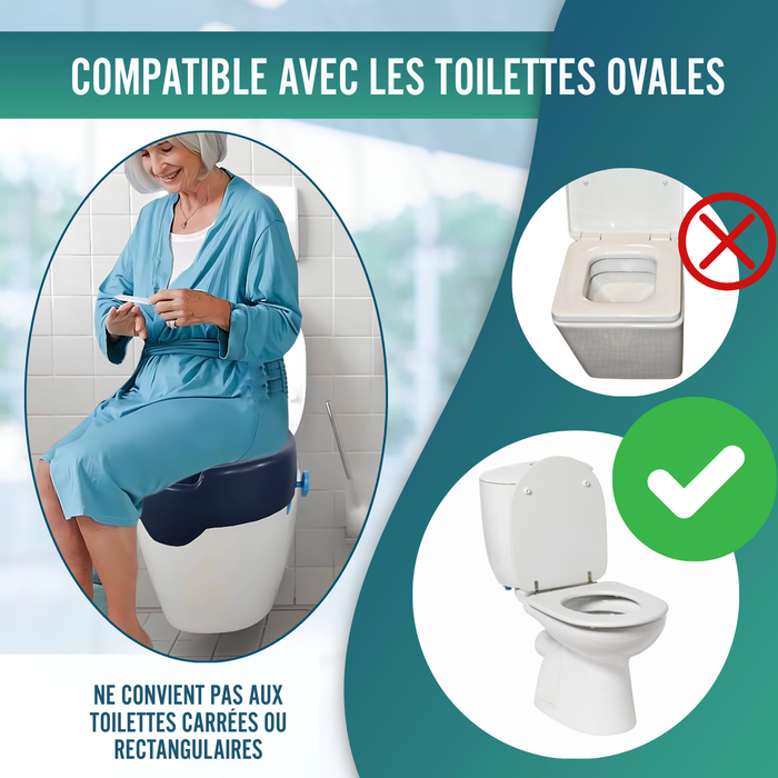 Élévateur WC 10 cm Doux | Rehausseur WC Adultes