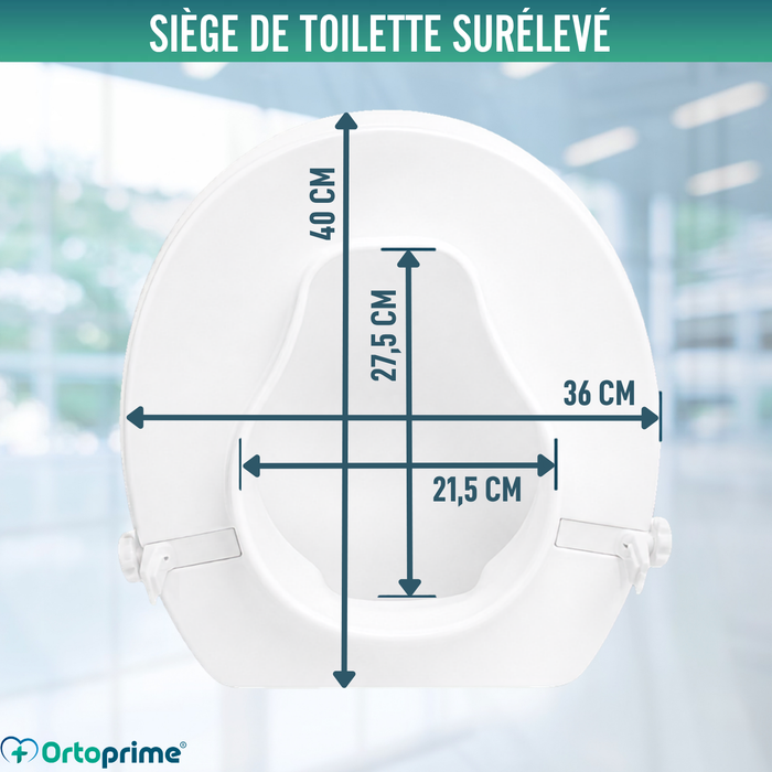 Rehausseur de WC avec Couvercle 10 cm | Universel