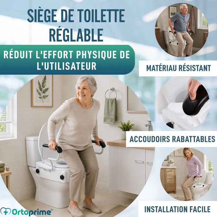 Rehausseur de WC Inclinable OrtoPrime Confort