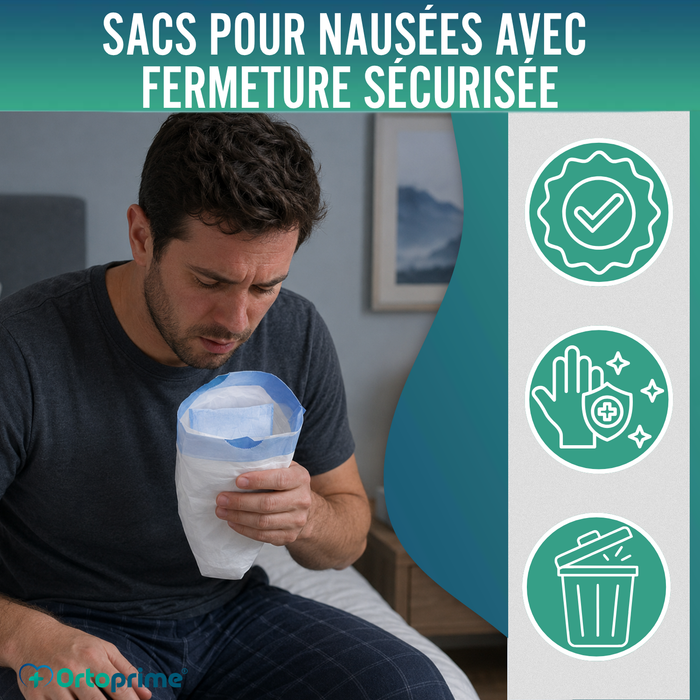 Sacs Hygiéniques Jetables pour Vomissements | Lot de 20