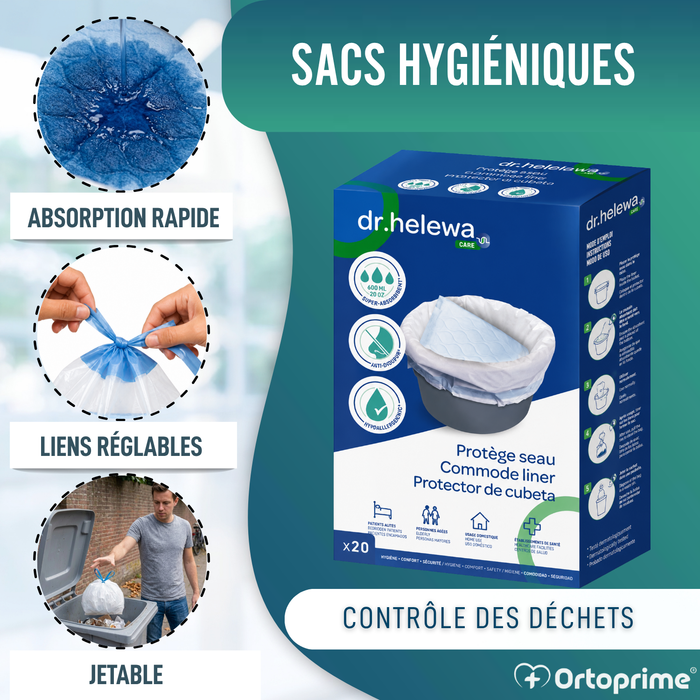 Sacs Jetables pour WC Absorbants | Lot de 20