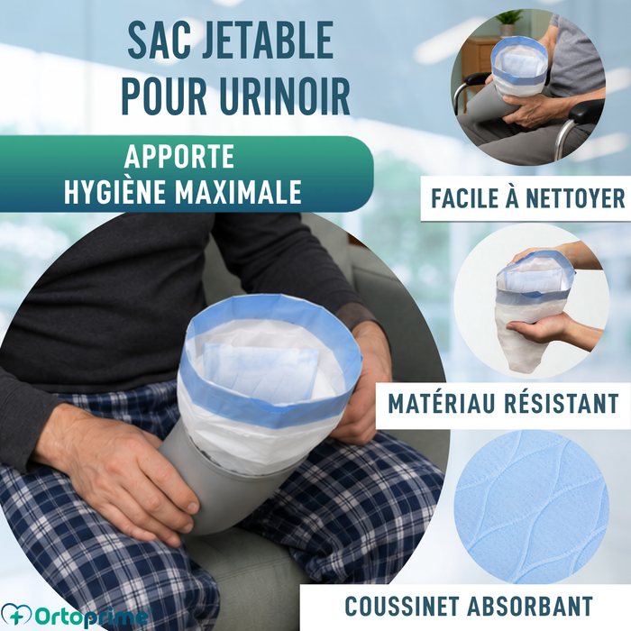 Sacs Hygiéniques Jetables pour Urinoirs Masculins 600 ml