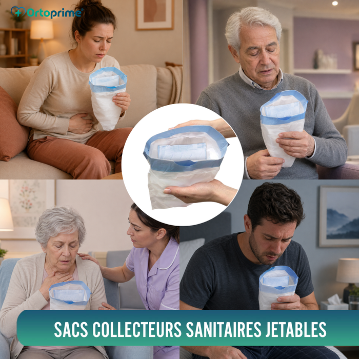 Sacs Hygiéniques Jetables pour Vomissements | Lot de 20