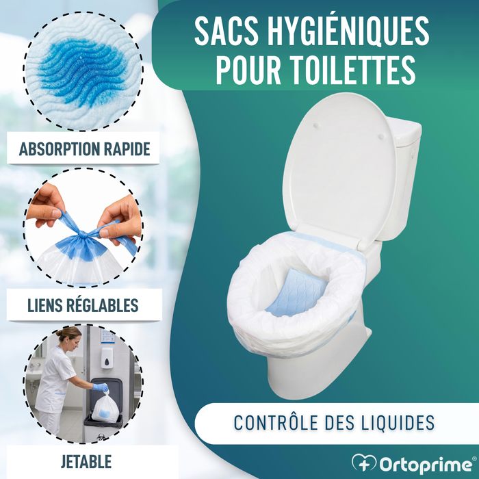 Sacs Hygiéniques Jetables pour WC | 20 Unités