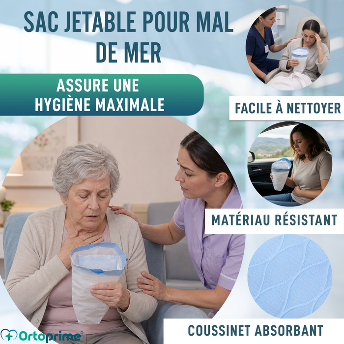 Sacs Hygiéniques Jetables pour Vomissements | Lot de 20