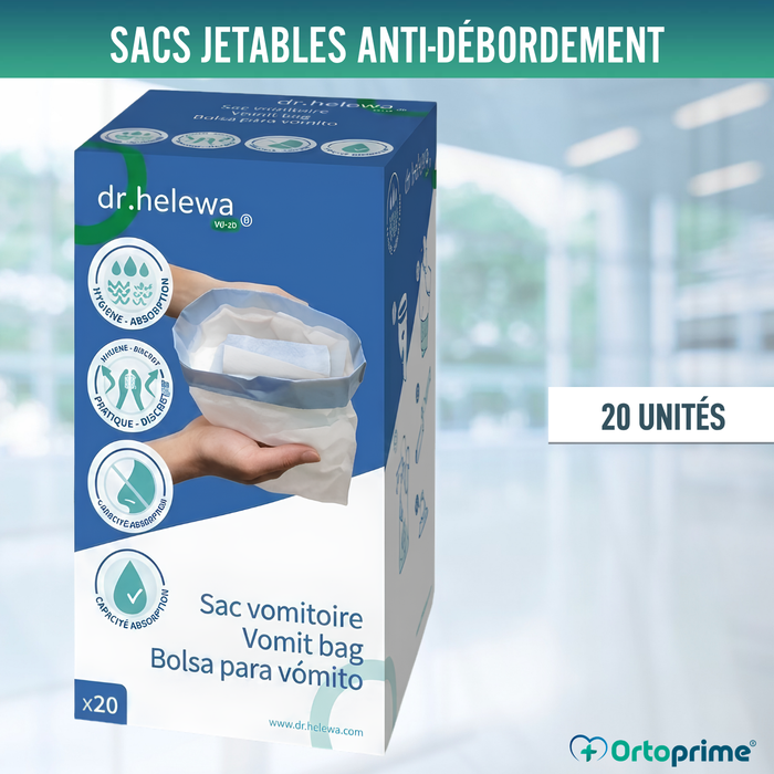 Sacs Hygiéniques Jetables pour Vomissements | Lot de 20