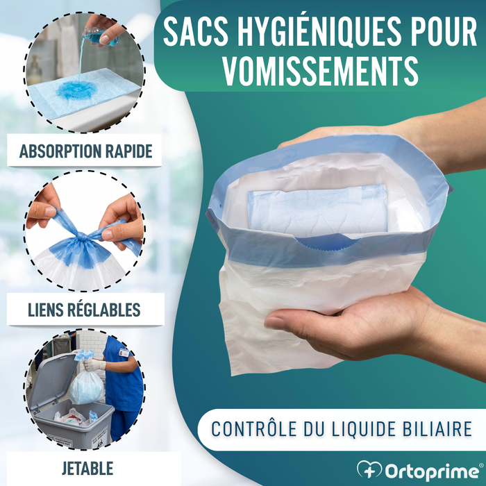 Sacs Hygiéniques Jetables pour Vomissements | Lot de 20