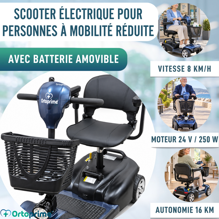 Scooter Électrique Démontable 4 Roues | Batterie Amovible