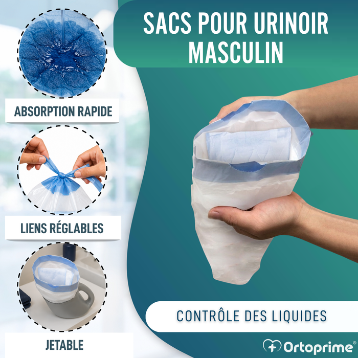 Sacs Hygiéniques Jetables pour Urinoirs Masculins 600 ml