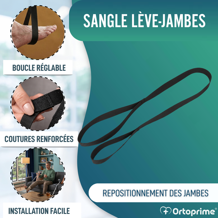 Sangle Lève-Jambe avec Boucle Rigide pour Mobilité