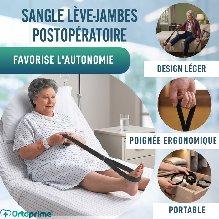 Sangle Lève-Jambe avec Boucle Rigide pour Mobilité