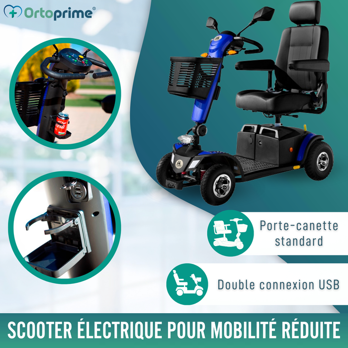 Scooter pour Handicapés Compact | Suspension Intégrale
