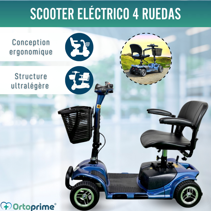 Scooter Démontrable pour Mobilité Réduite | 4 Roues