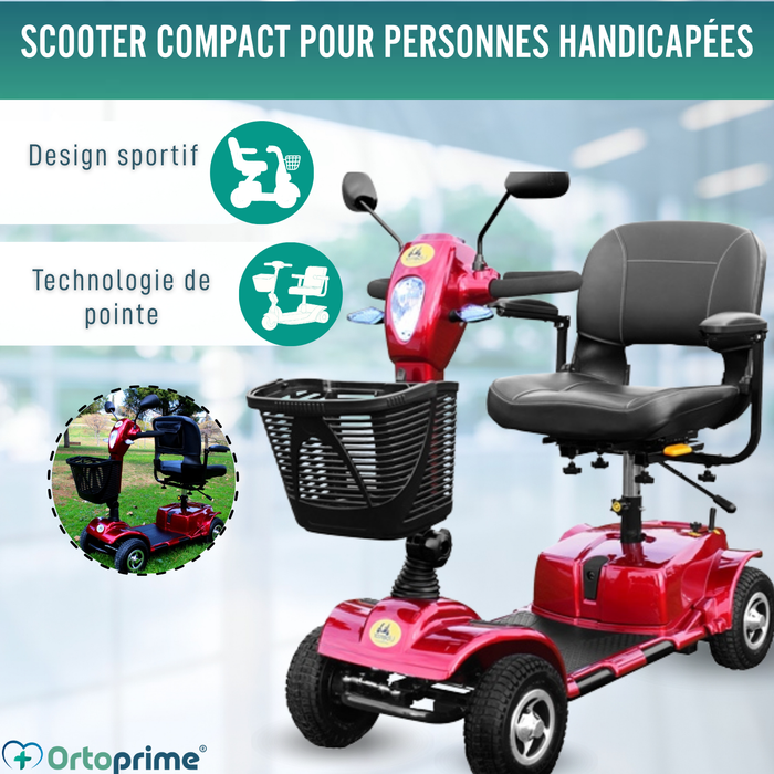 Scooter Électrique pour Handicapés | Double Amortissement